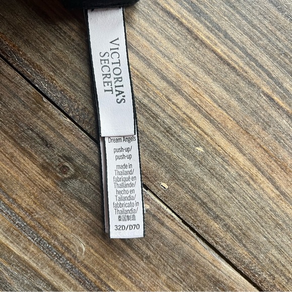 Victoria’s Secret Dreams Angels Push Up Floral Black Bra Size 32D - Picture 5 of 5